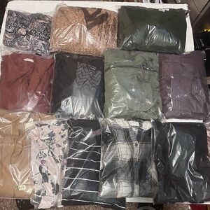12 PC Dress Shirt Bundle-Women’s Size Large